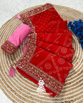 Traditional Lahariya print Georgette saree for women,s || Festive georgette saree for women's ||